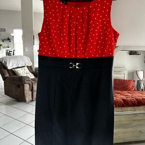 Red and Black Polka Dot Dress